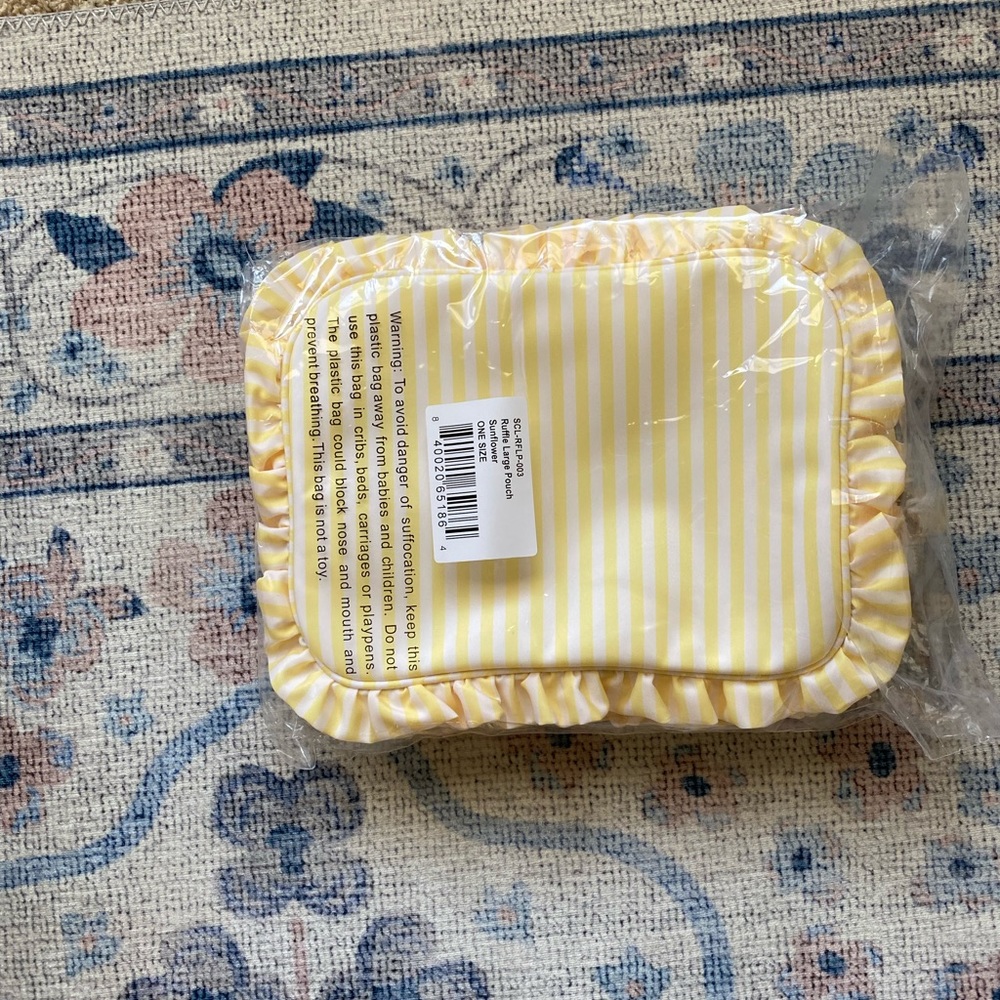 Stoney Clover Lane picnic sunflower large pouch